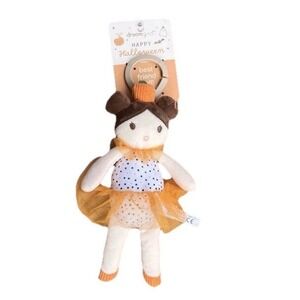 Dream Gro Baby Toddler Girl Plush Doll Baby Lovey Clip On Tutu Dress Orange NWT